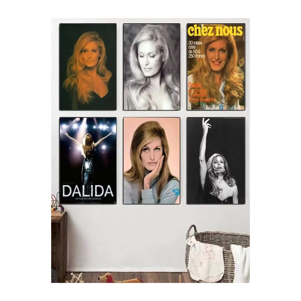 Dalida Vintage Poster als wasserfester Papieraufkleber für deine Wanddekoration, mehrfarbig, B/H: 20 x 15 cm - Bild 7