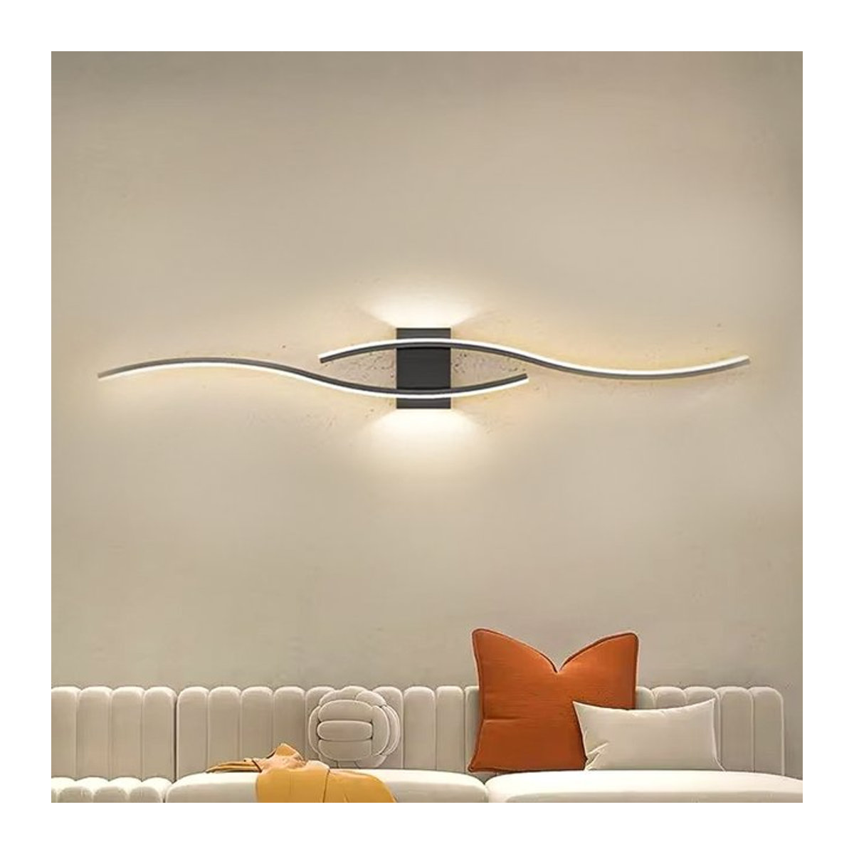 DAMIASMIL LED Moderne Wandleuchte für Wohnzimmer und Schlafzimmer in Schwarz, Weiß oder Gold - Bild 1