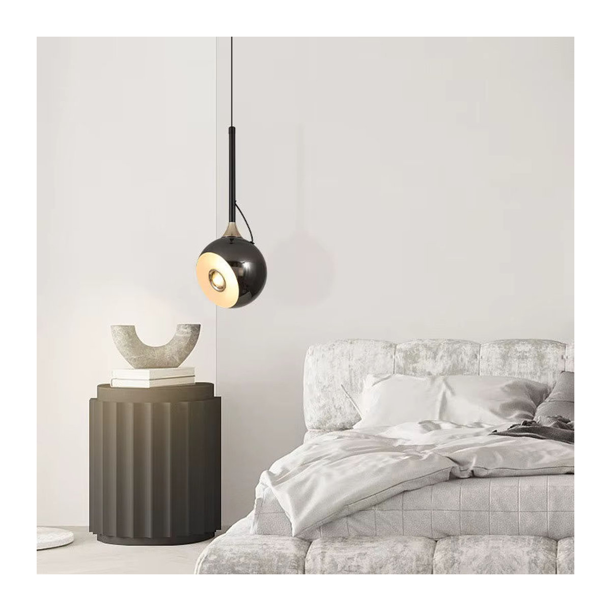DAMIASMIL LED Pendelleuchte im skandinavischen Design Schwarz - Bild 3