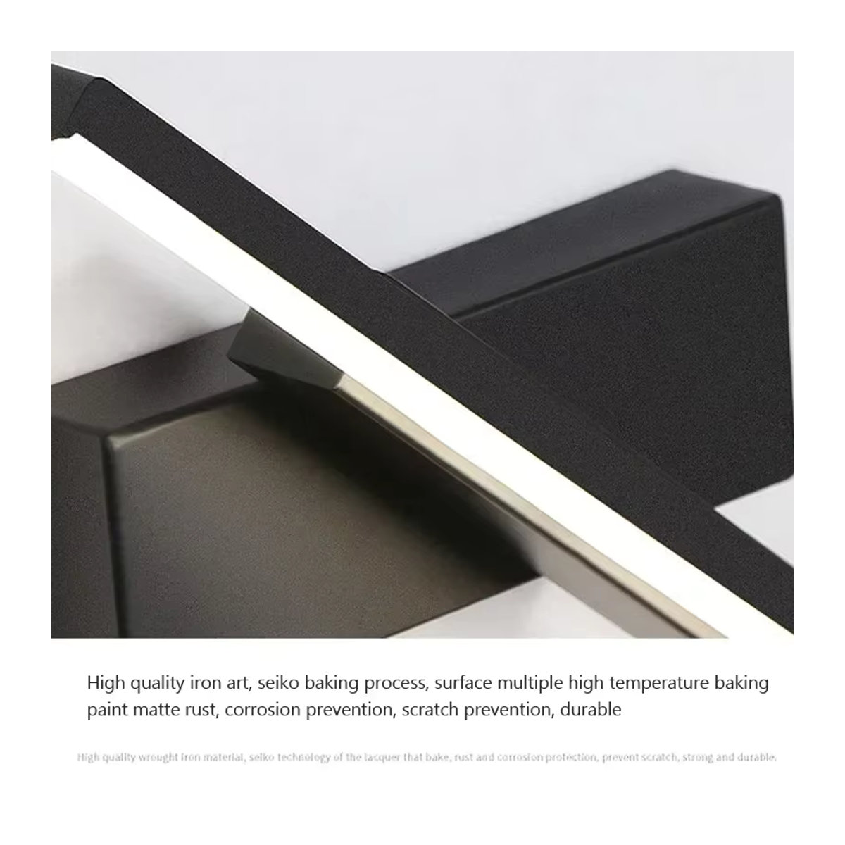DAMIASMIL LED-Wandleuchte aus Metall in Schwarz, moderne drehbare Badezimmer-Spiegellampe für Schlafzimmer und Innenräume - Bild 6