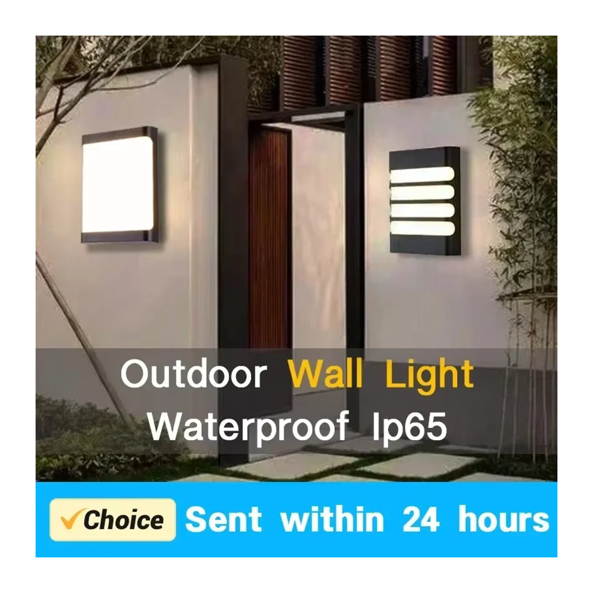 DAMIASMIL Moderne LED-Außenwandleuchte in Schwarz aus Kunststoff mit IP65 Schutzart - Bild 2