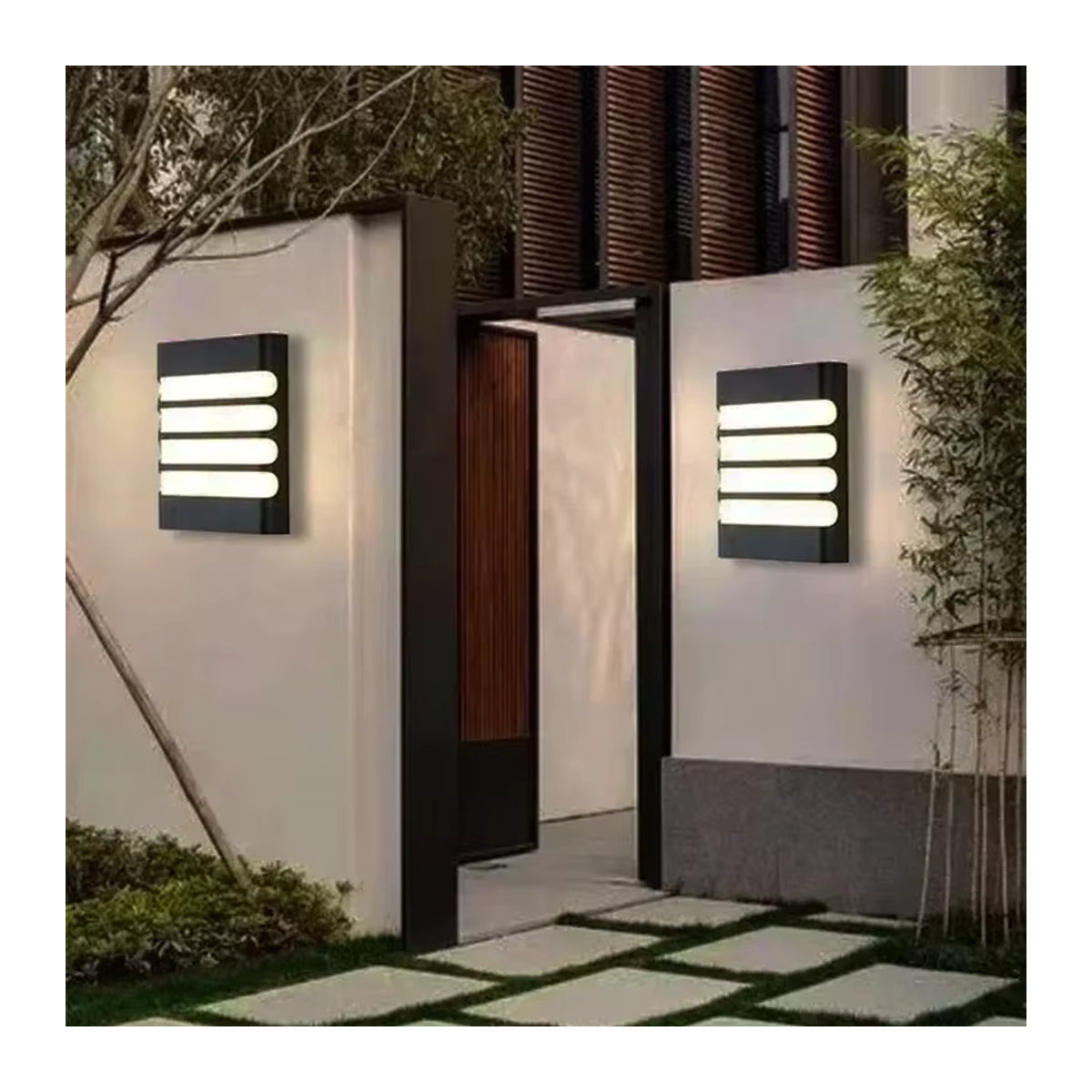 DAMIASMIL Moderne LED-Außenwandleuchte in Schwarz aus Kunststoff mit IP65 Schutzart - Bild 3