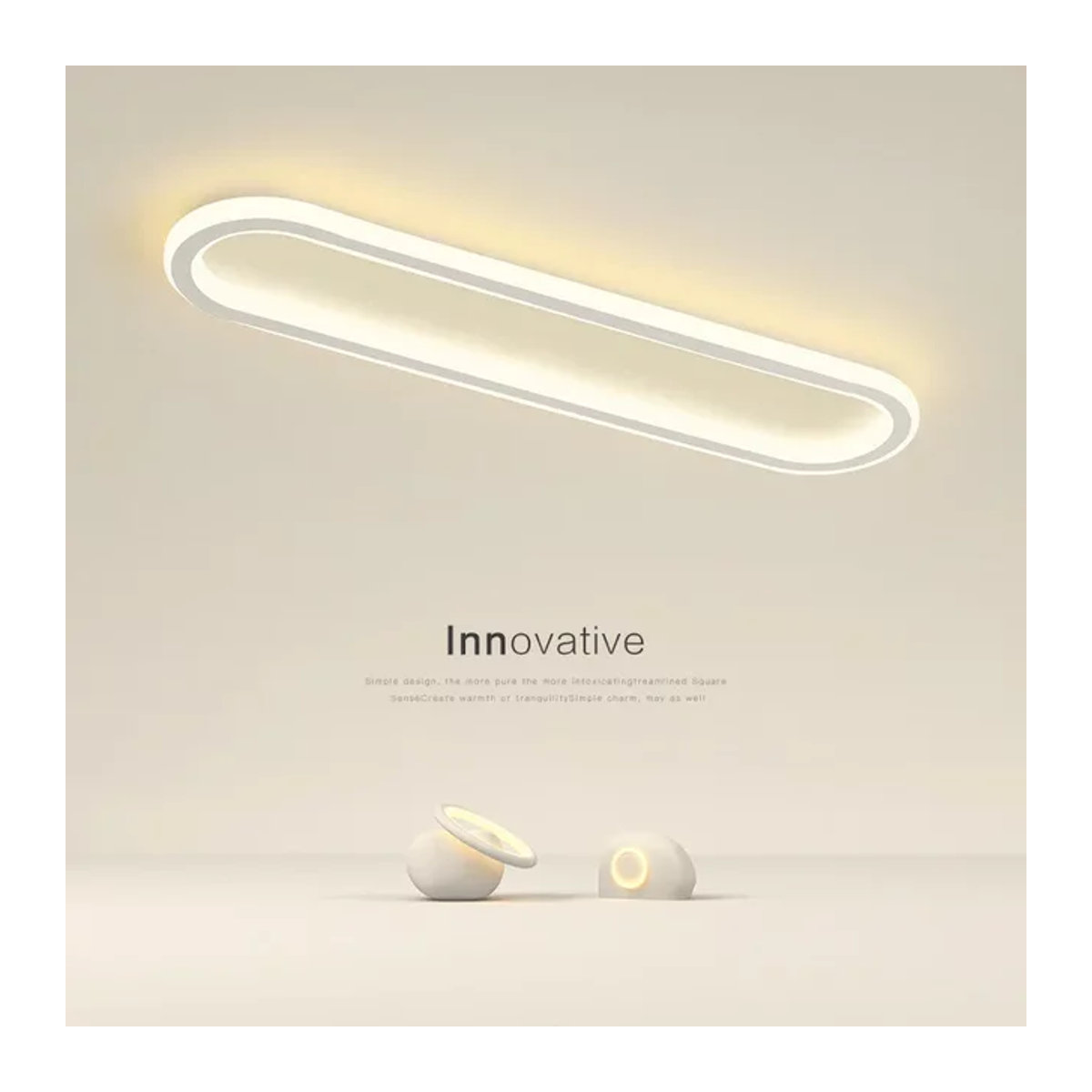DAMIASMIL Moderne LED-Deckenleuchte in Weiß, minimalistischer Kronleuchter für Wohnzimmer, Schlafzimmer und Badezimmer - Bild 1