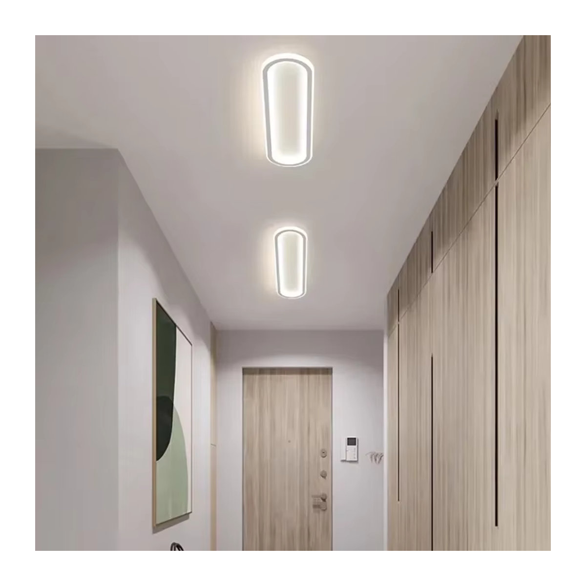 DAMIASMIL Moderne LED-Deckenleuchte in Weiß, minimalistischer Kronleuchter für Wohnzimmer, Schlafzimmer und Badezimmer - Bild 2