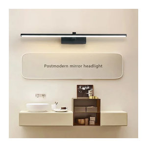 DAMIASMIL Moderne LED Wandleuchte für das Badezimmer aus Aluminium in Schwarz mit drei Licht