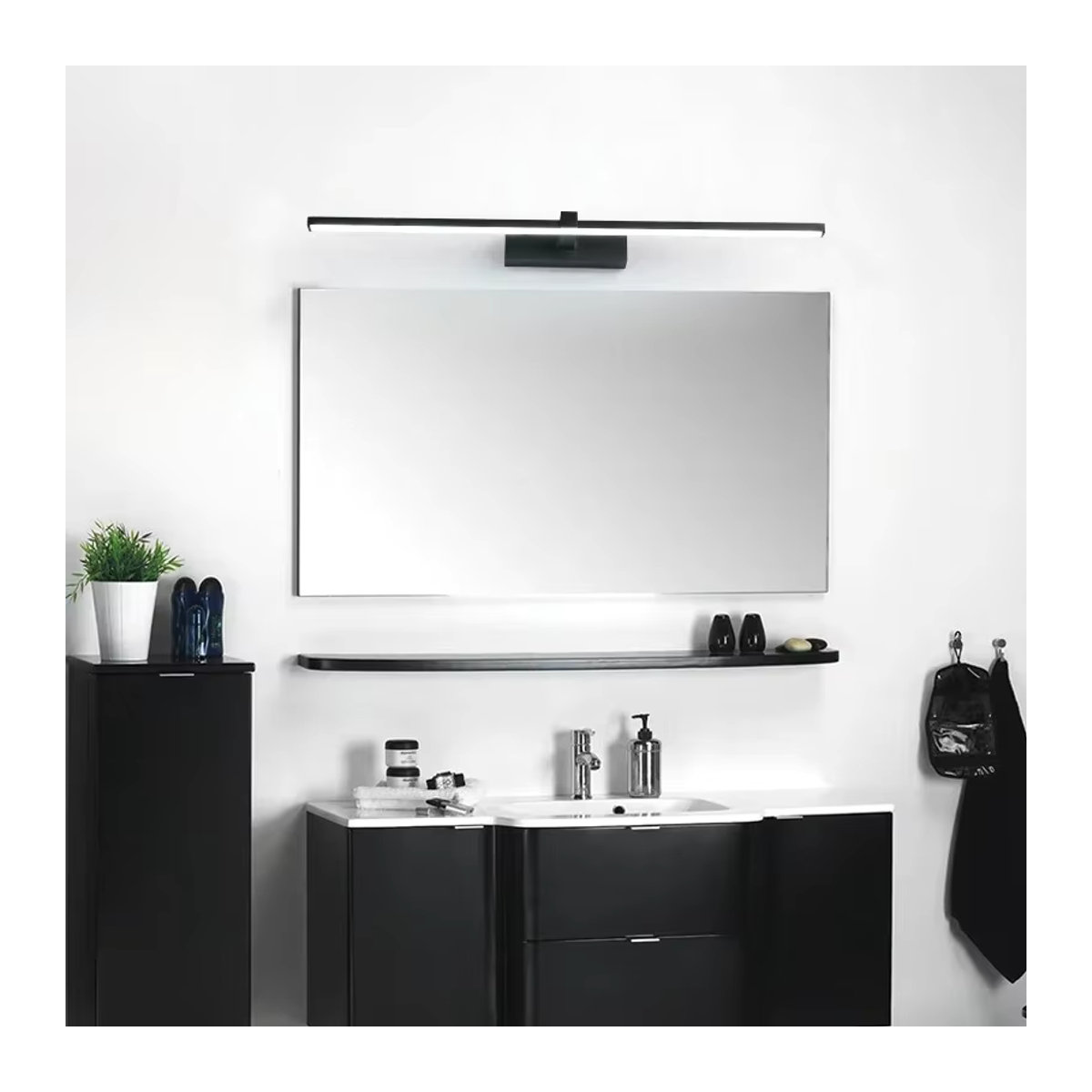 DAMIASMIL Moderne LED Wandleuchte für das Badezimmer aus Aluminium in Schwarz mit drei Licht - Bild 2