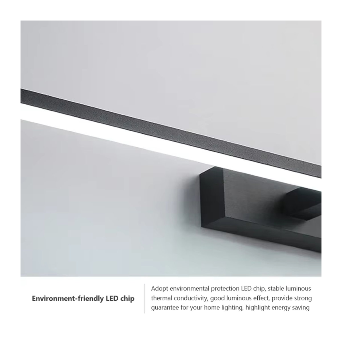 DAMIASMIL Moderne LED Wandleuchte für das Badezimmer aus Aluminium in Schwarz mit drei Licht - Bild 4