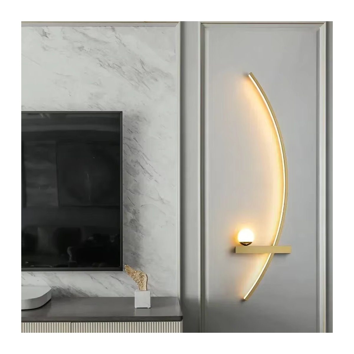 DAMIASMIL Nordic LED Wandlampe in Schwarz im minimalistischen Skandinavischen Design - Bild 2