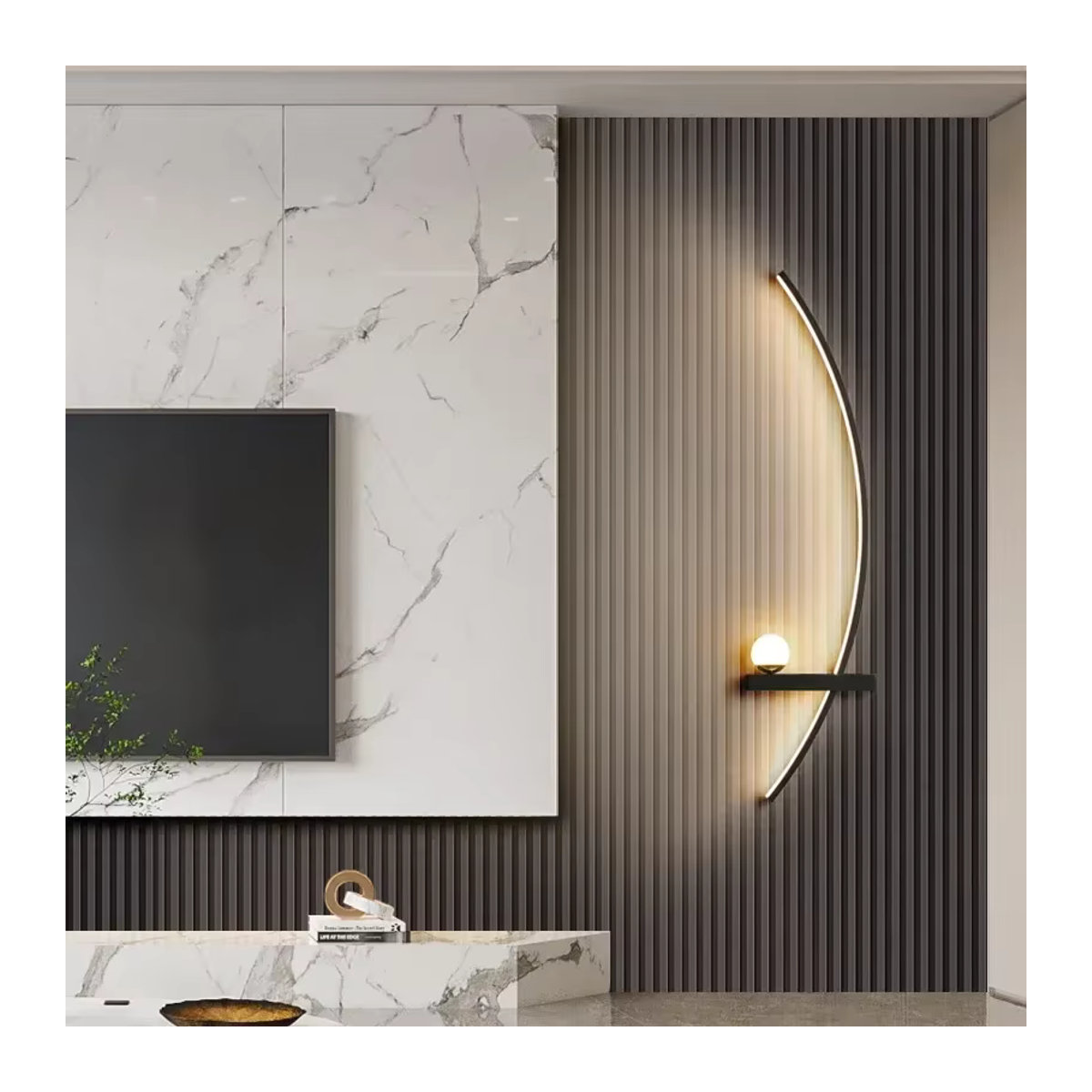 DAMIASMIL Nordic LED Wandlampe in Schwarz im minimalistischen Skandinavischen Design - Bild 3