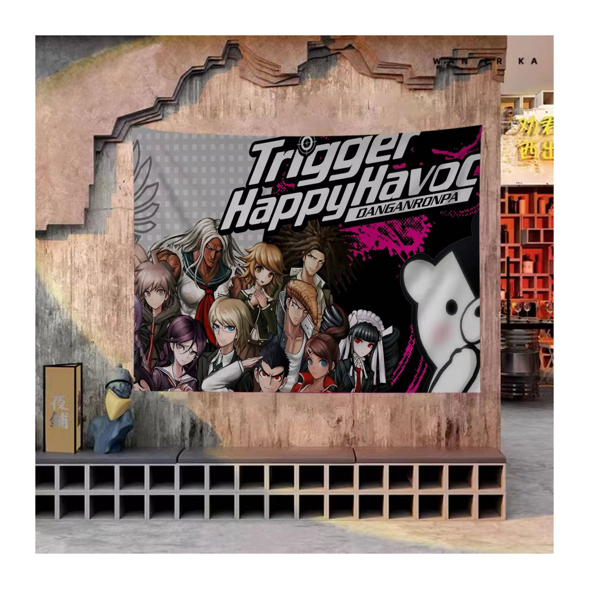 Danganronpa Anime Wandbanner aus Textil, mehrfarbig, rechteckig hängend - Bild 4