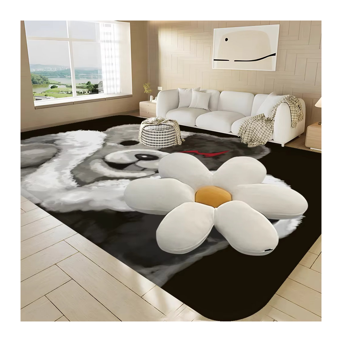 Danganronpa Teppich Schwarz Rutschfest und Waschbar für Wohnzimmer, Küche oder Sofa - Bild 3