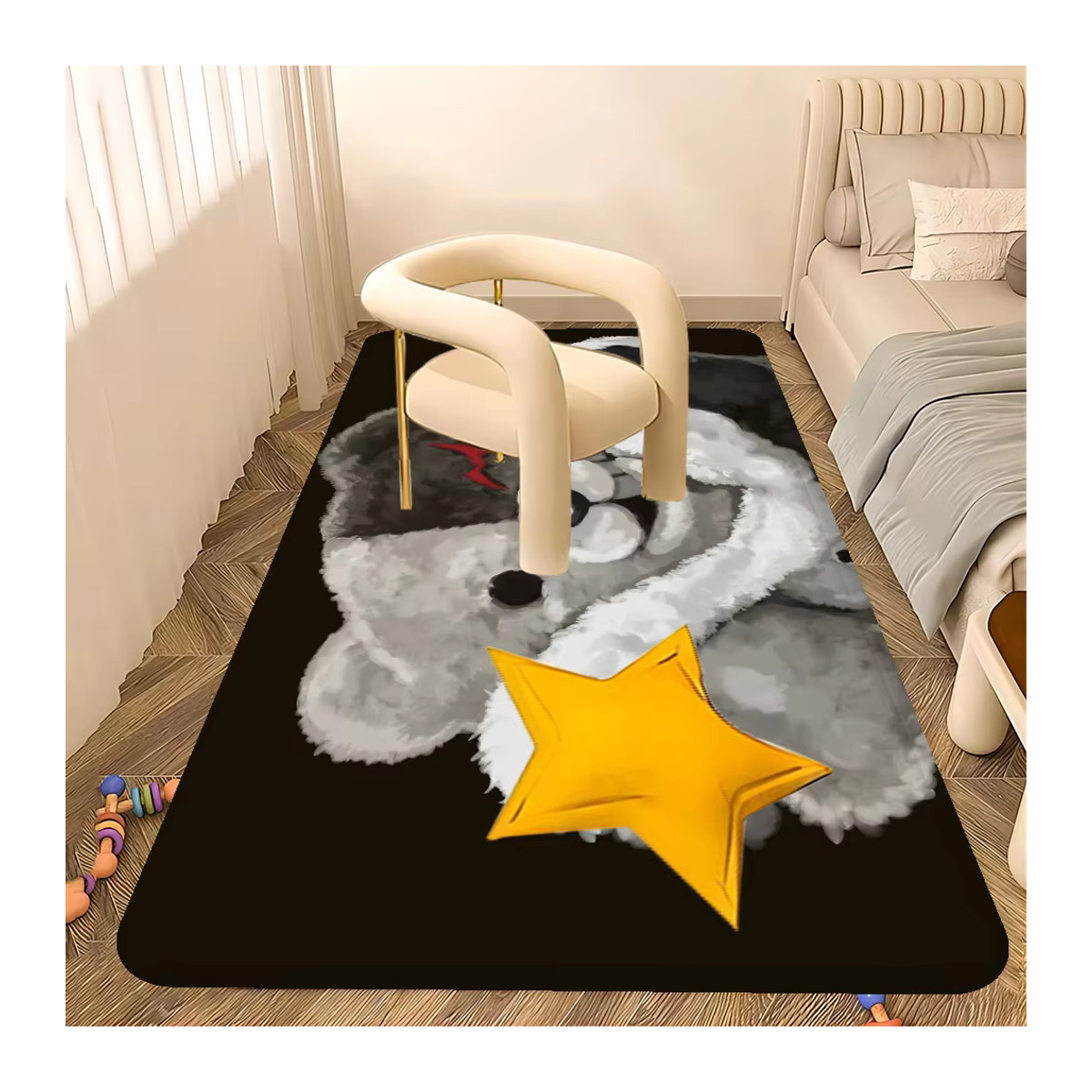 Danganronpa Teppich Schwarz Rutschfest und Waschbar für Wohnzimmer, Küche oder Sofa - Bild 4