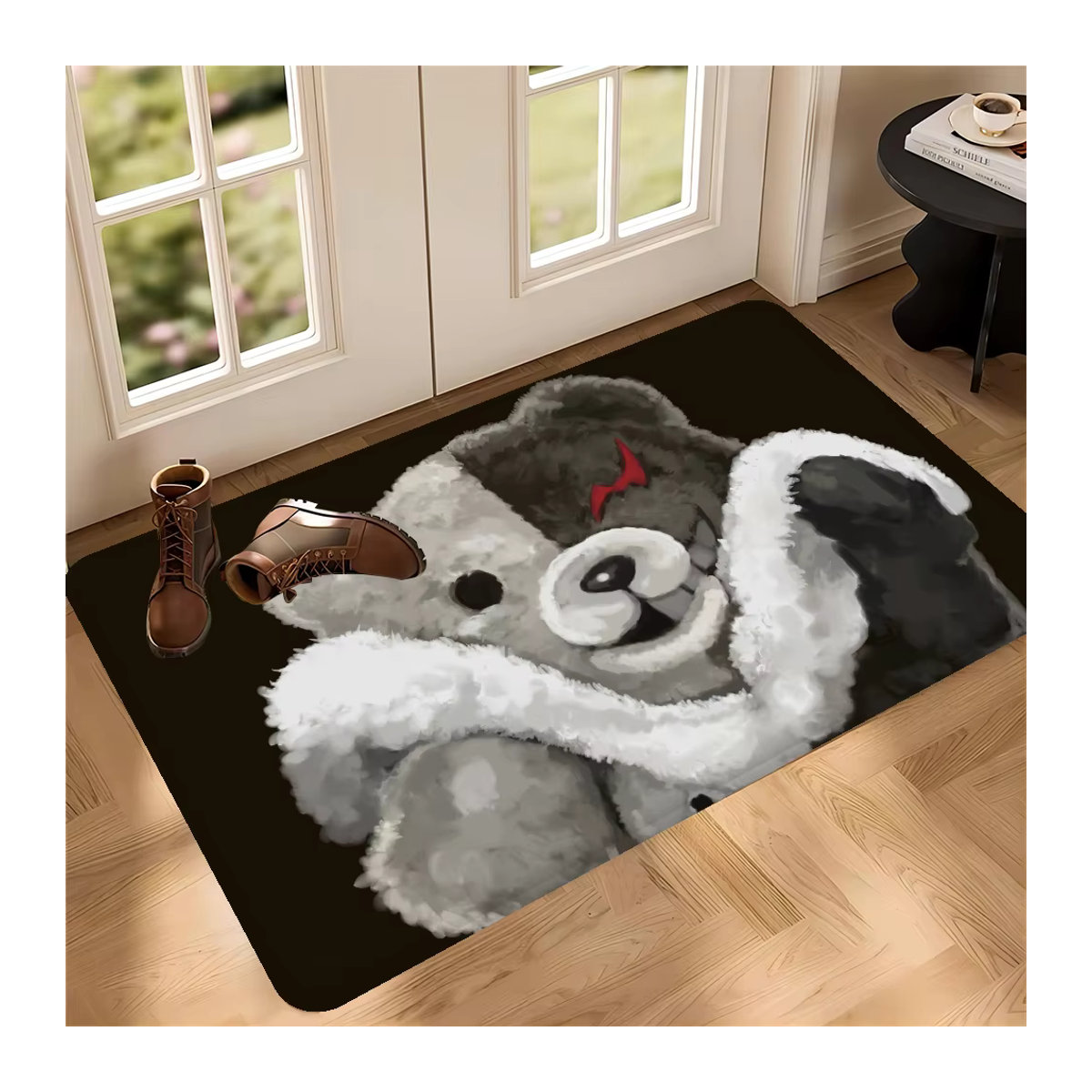 Danganronpa Teppich Schwarz Rutschfest und Waschbar für Wohnzimmer, Küche oder Sofa - Bild 5