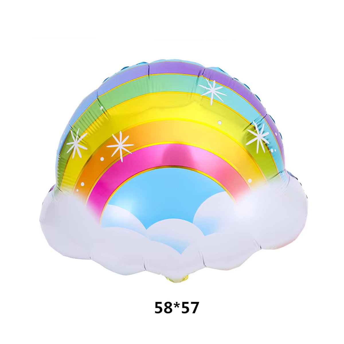 Danuyli Regenbogen Wolke Aluminiumfolien-Ballon für Kindergeburtstage und Dekorationen, mehrfarbig - Bild 2