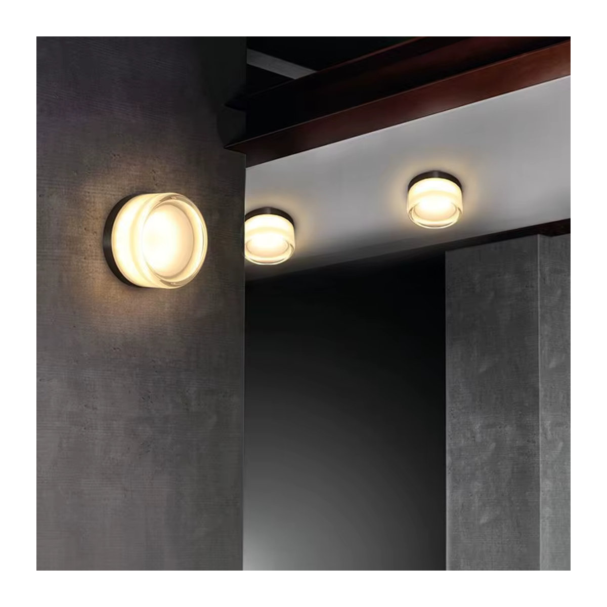 DARHYN LED Deckenleuchte aus Glas im skandinavischen minimalistischen Design für Schlafzimmer, Balkon und Eingangsbereich - Bild 1