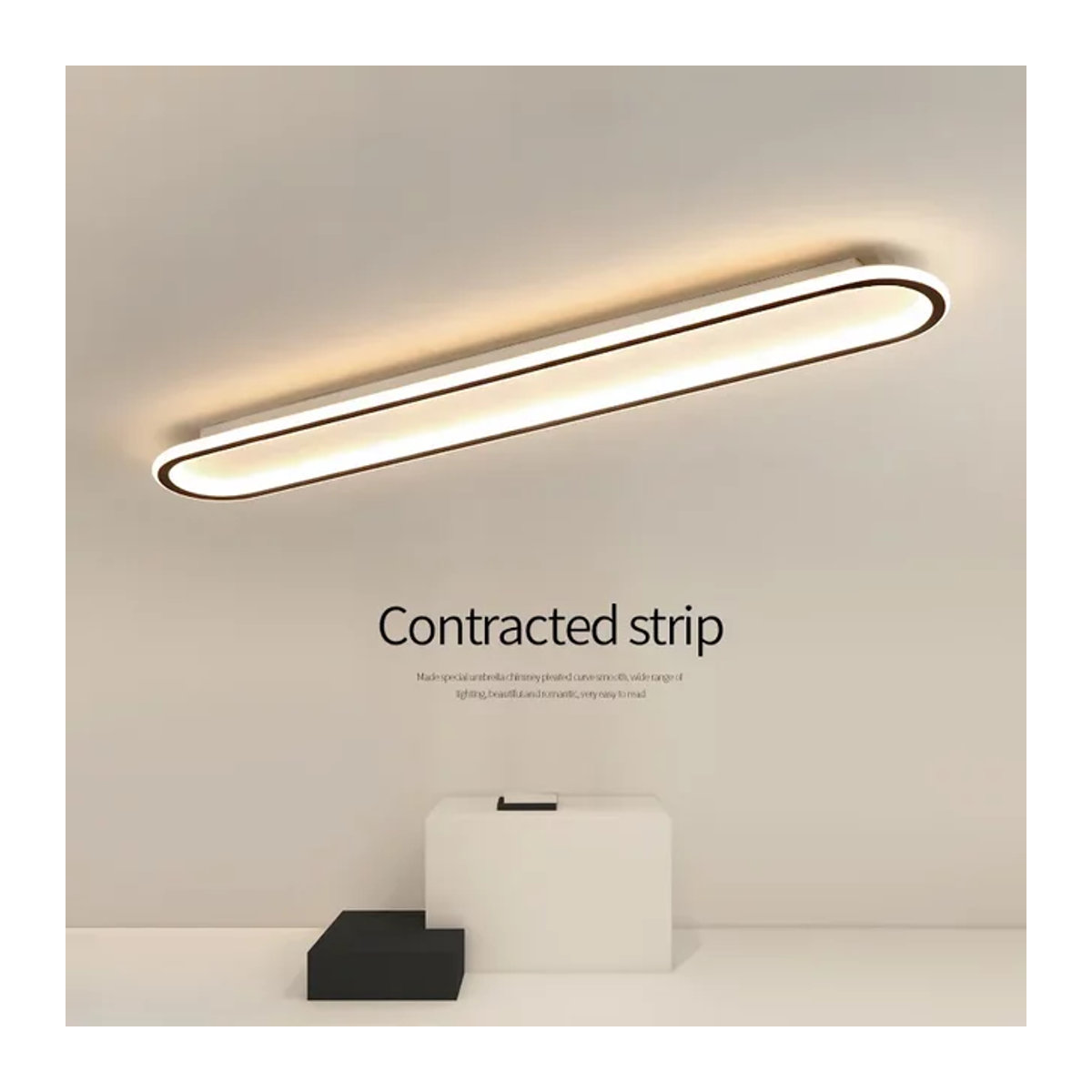 DARHYN Moderne LED Deckenlampe aus Metall in Schwarz für Wohnzimmer, Küche und Flur - Bild 1