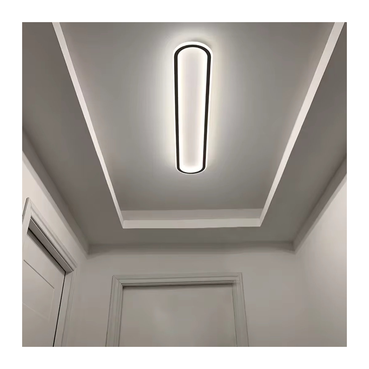 DARHYN Moderne LED Deckenlampe aus Metall in Schwarz für Wohnzimmer, Küche und Flur - Bild 2