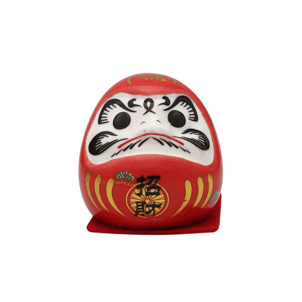 Daruma Puppe aus Keramik als mehrfarbiges Glücksornament für deine Miniatur Landschaft und DIY Dekoration - Bild 5