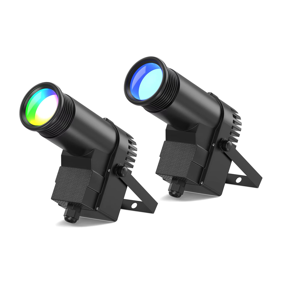 Datewink RGBW LED Pinspot Strahler 30W für DJ, Disco und Bühne, Schwarz, Bunt - Bild 7