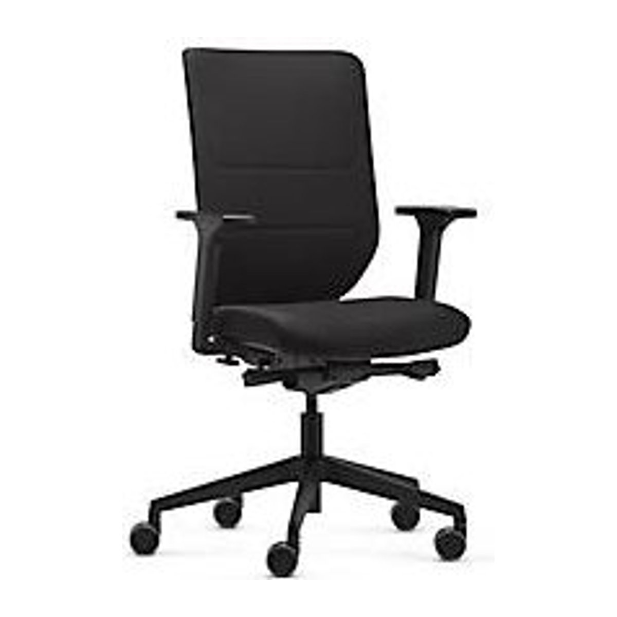 Dauphin Bürostuhl to-sync work comfort mit Armlehnen und Synchronmechanik in Schwarz - Bild 1