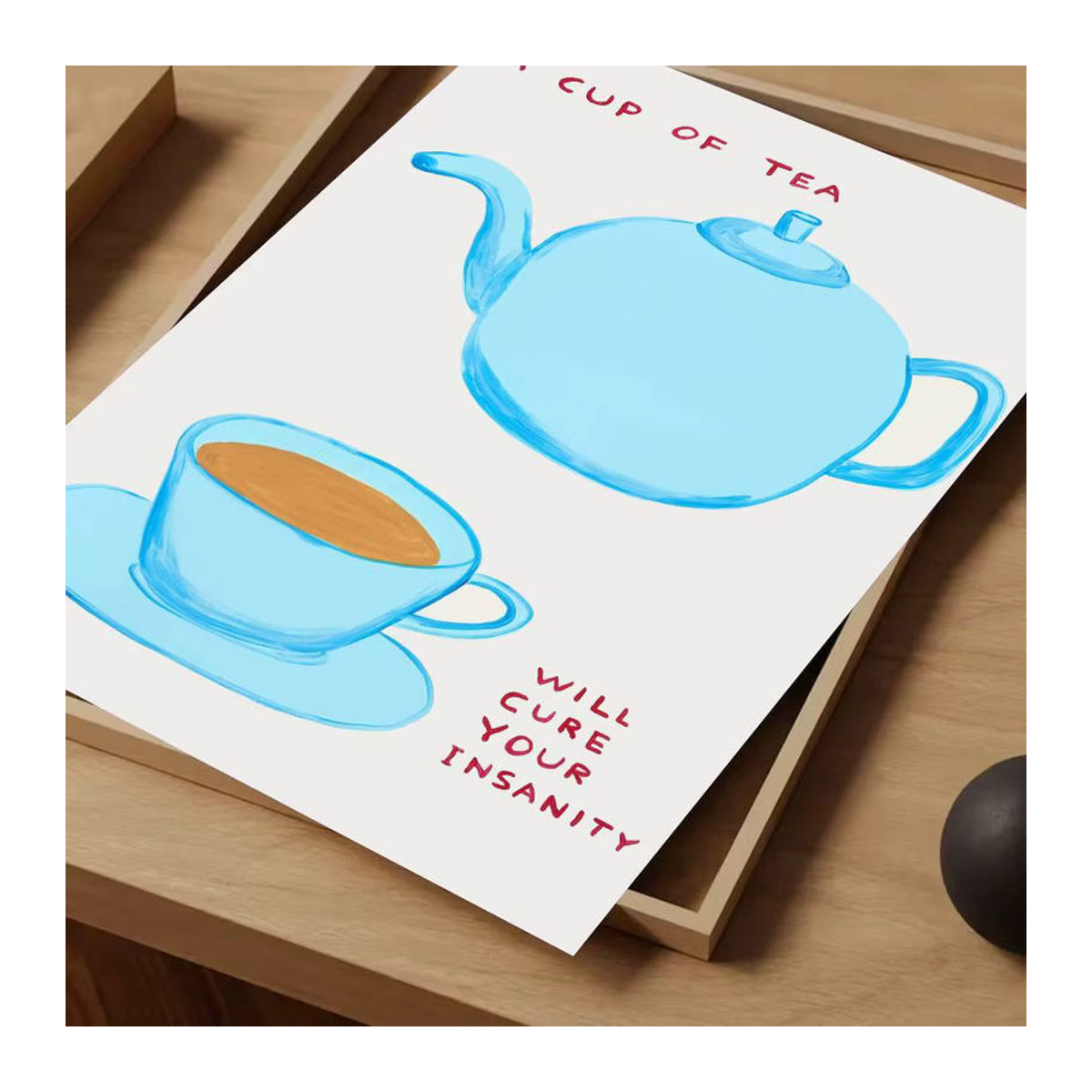 David Shrigley Kunst Anime Papierdruck als moderne Wanddekoration in Mehrfarbig - Bild 5