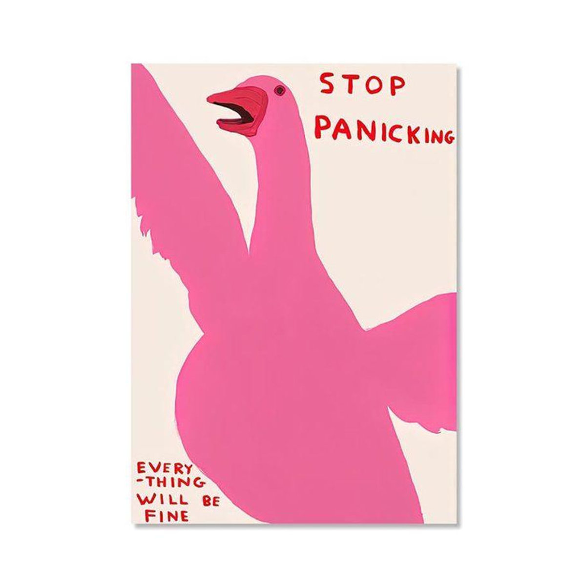 David Shrigley Wandkunst Motiv Tiger Pinguin Wal Muschel Katze als Nordic Poster Druck auf Leinwand in Weiß, B: 50 cm, H: 70 cm, rahmenlos - Bild 4