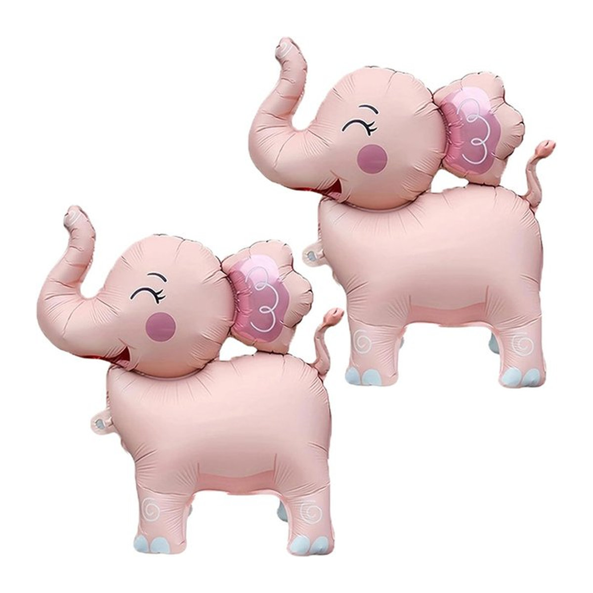 DAWN 3D Elefant Luftballon aus Aluminiumfolie in Grau oder Rosa für Kindergeburtstage und Hochzeiten - Bild 1