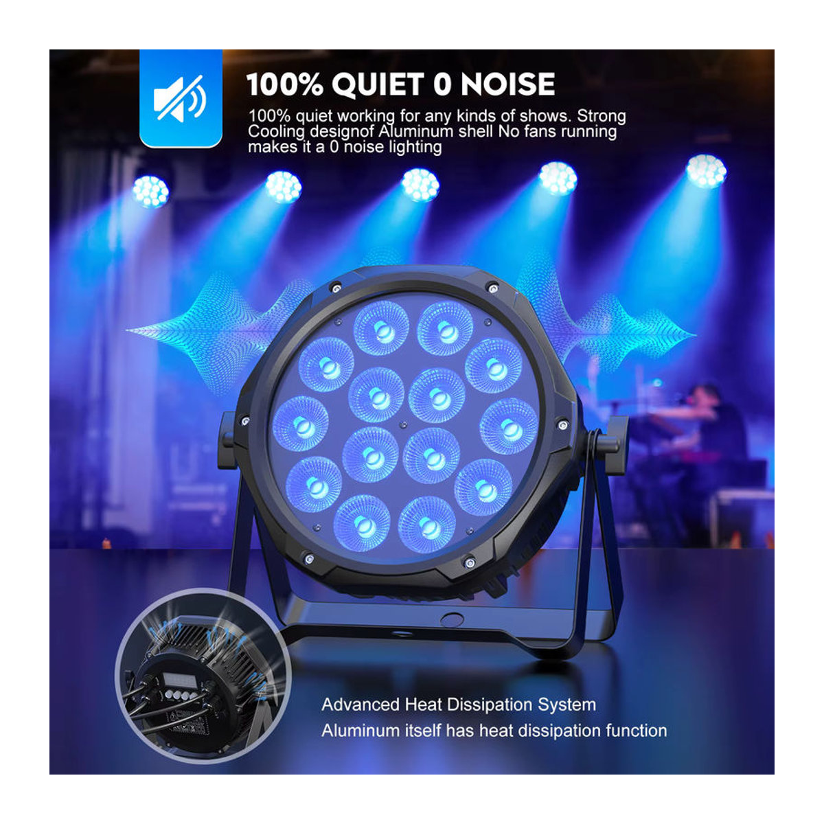 DayFlicker RGBW 4-in-1 LED Outdoor Bühnen-PAR-Licht mit DMX512 Steuerung - Bild 5