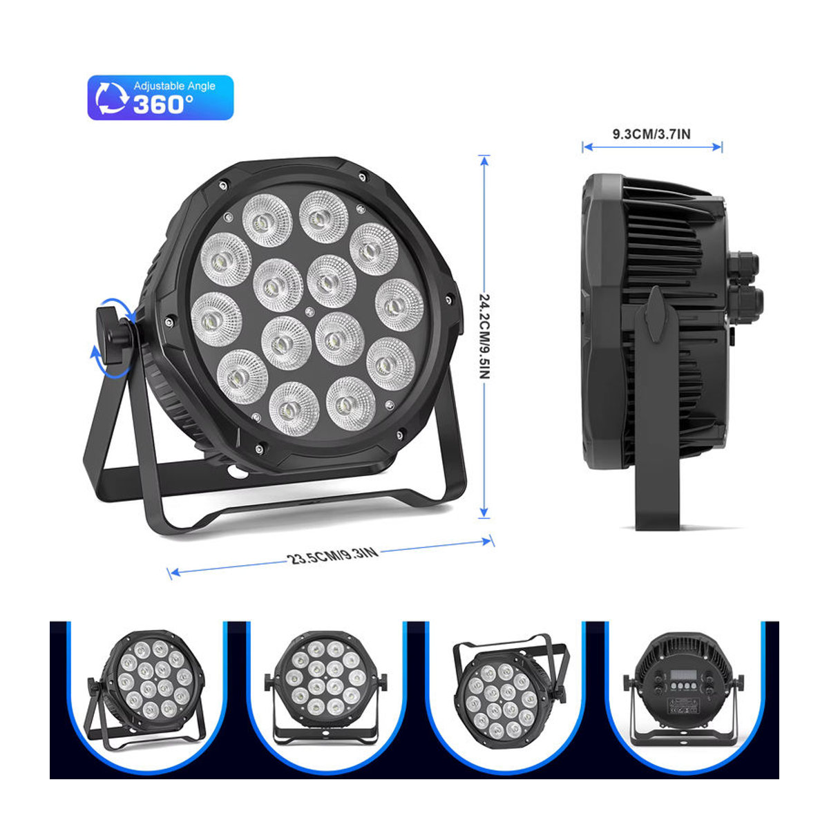 DayFlicker RGBW 4-in-1 LED Outdoor Bühnen-PAR-Licht mit DMX512 Steuerung - Bild 6