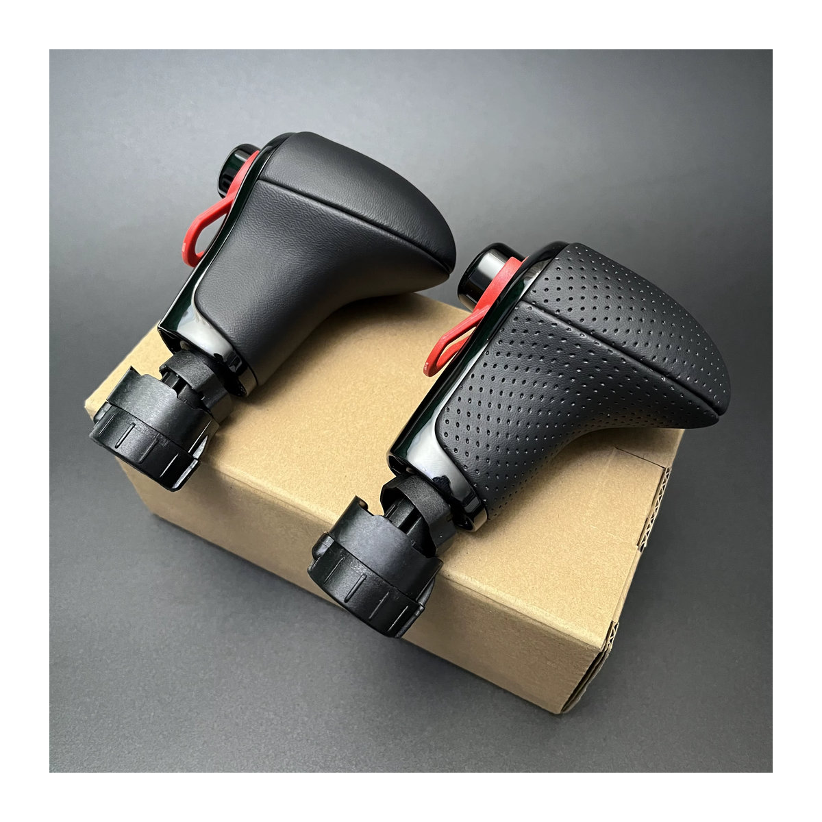 DAZOO Carbon Leder Schaltknauf in Schwarz für Audi Q7 Q5 A3 A4 A5 A6 A7 C6 C7 4G1 713 139 4G1713139 - Bild 2