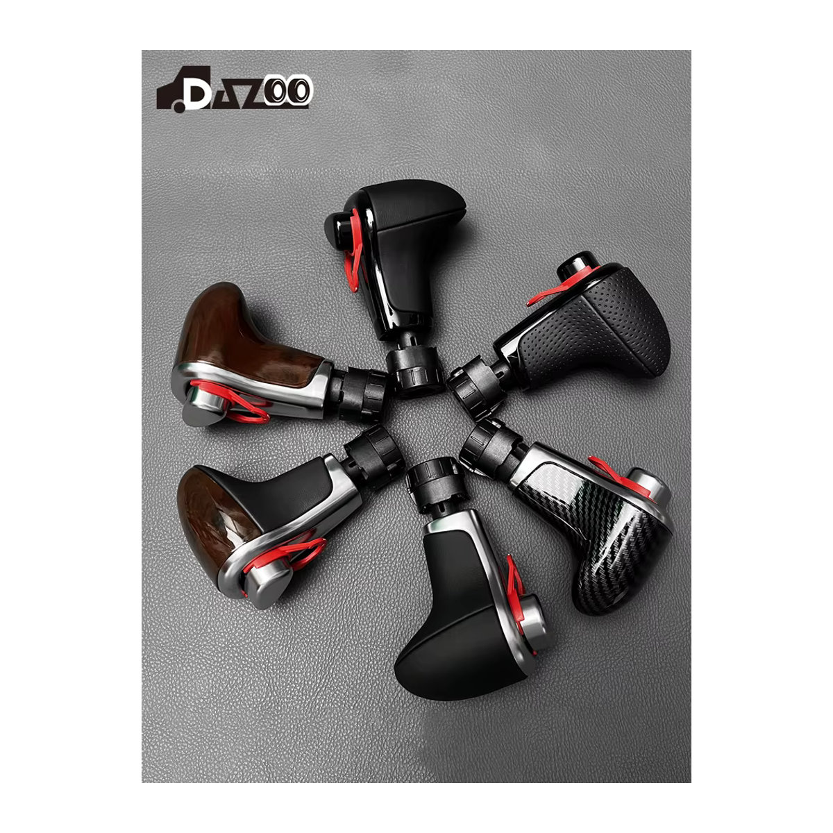 DAZOO Carbon Leder Schaltknauf in Schwarz für Audi Q7 Q5 A3 A4 A5 A6 A7 C6 C7 4G1 713 139 4G1713139 - Bild 4