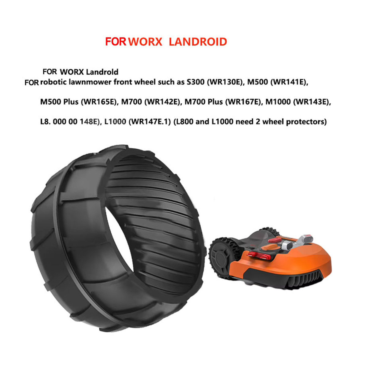 DAZZLEEX Radschutz XL für das Vorderrad des Mähroboters S300 M500 M700 M500 Plus M1000 Profile Tuning - Bild 5