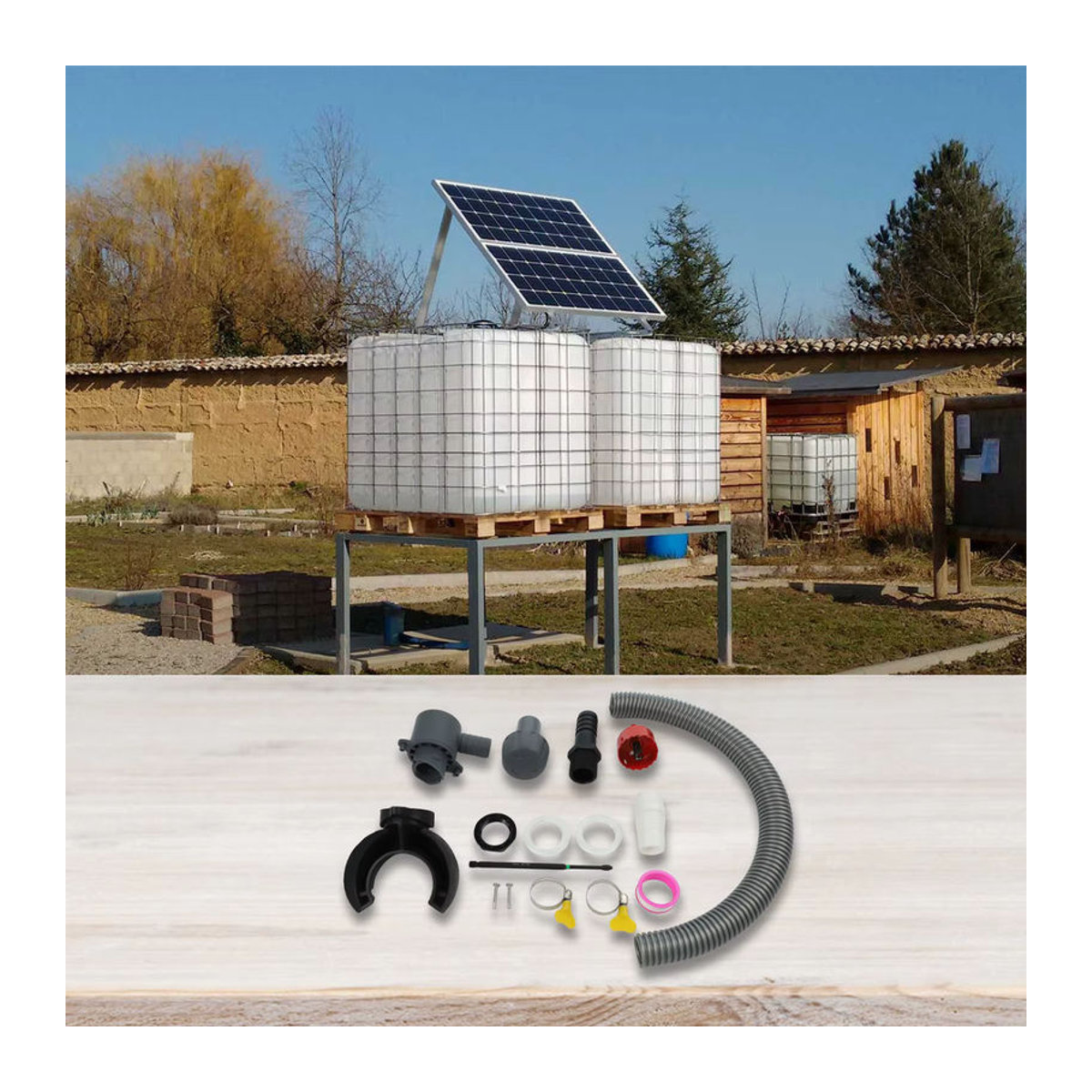 DAZZLEEX Regensammler Set aus Kunststoff für die Gartenbewässerung in kompakter Bauweise - Bild 5