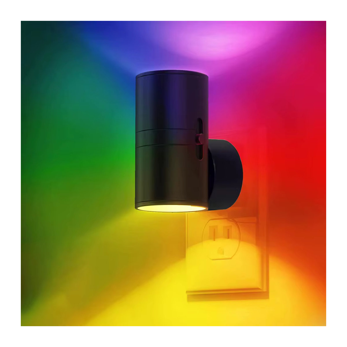 DBF LED Nachtlicht Schwarz mit Lichtsensor und Dimmfunktion für Badezimmer und Flur - Bild 4