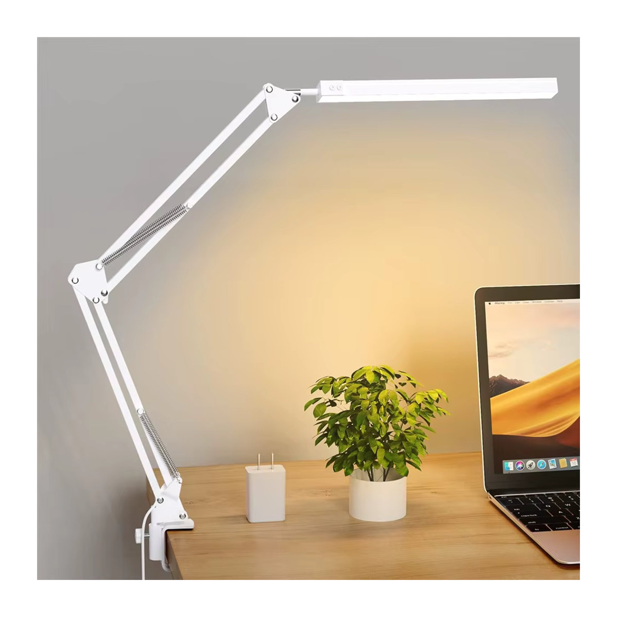 DBF LED-Schreibtischlampe in Schwarz mit 3 Farben und 10 Helligkeitsstufen für Maniküre und Büro - Bild 5