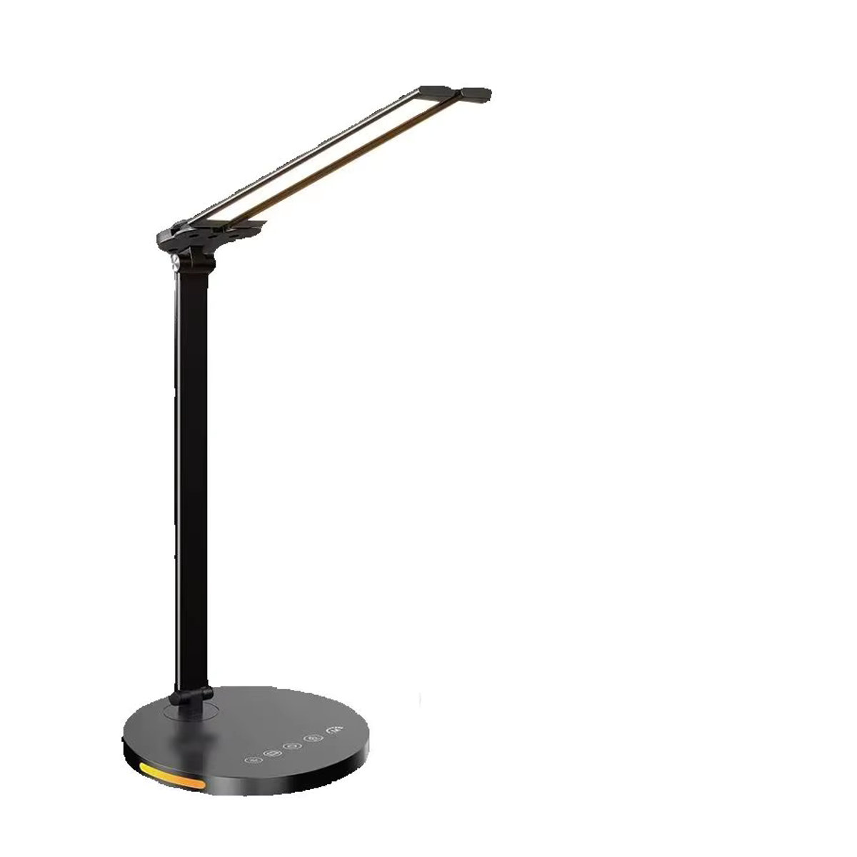 DBF LED Schreibtischlampe in Schwarz mit doppeltem Schwenkarm und USB-Ladeanschluss für dein Heimbüro - Bild 7
