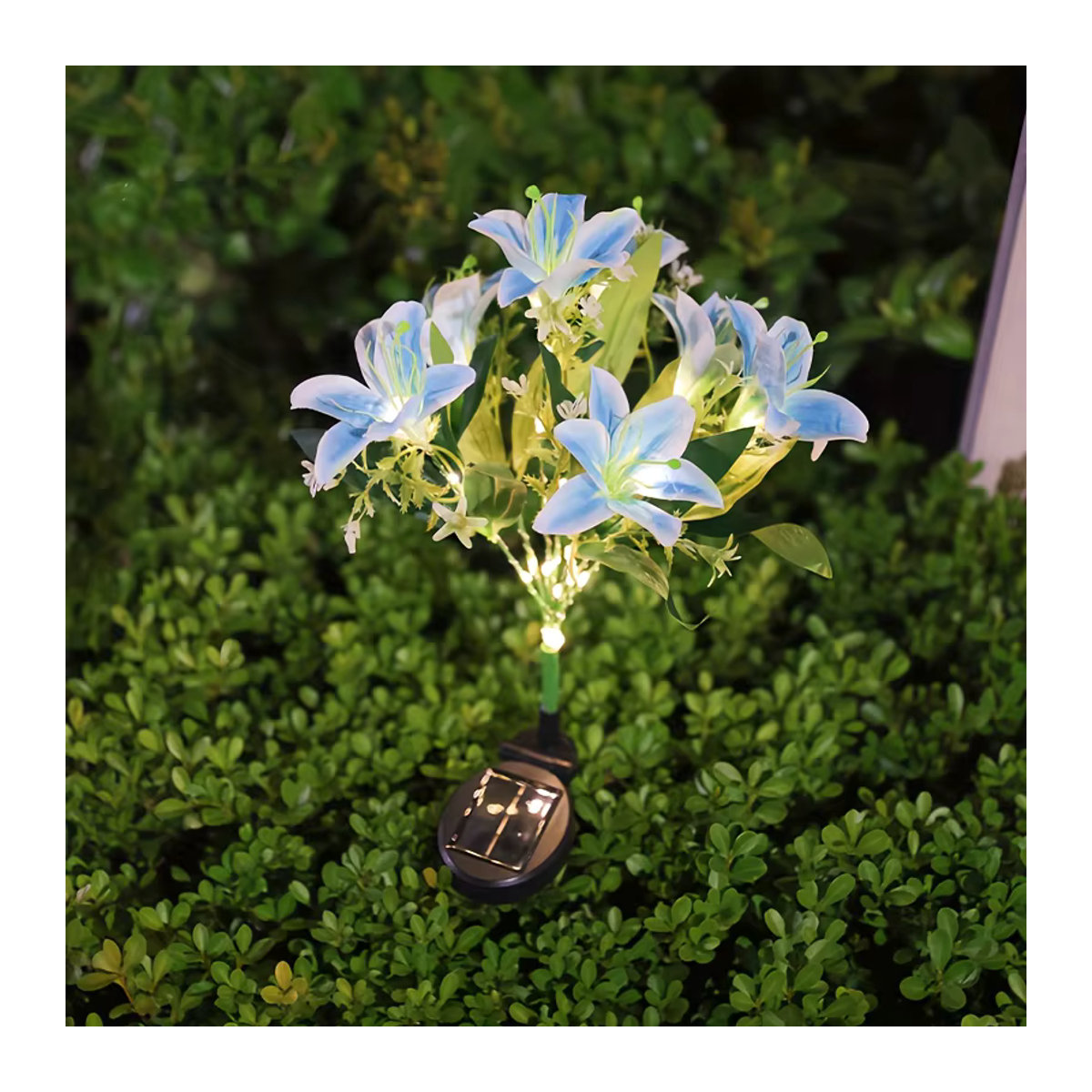 DBF Solar-Gartenleuchten in Form von Lilienblumen, wasserdichte LED-Solarleuchten für den Außenbereich in Bunt - Bild 2