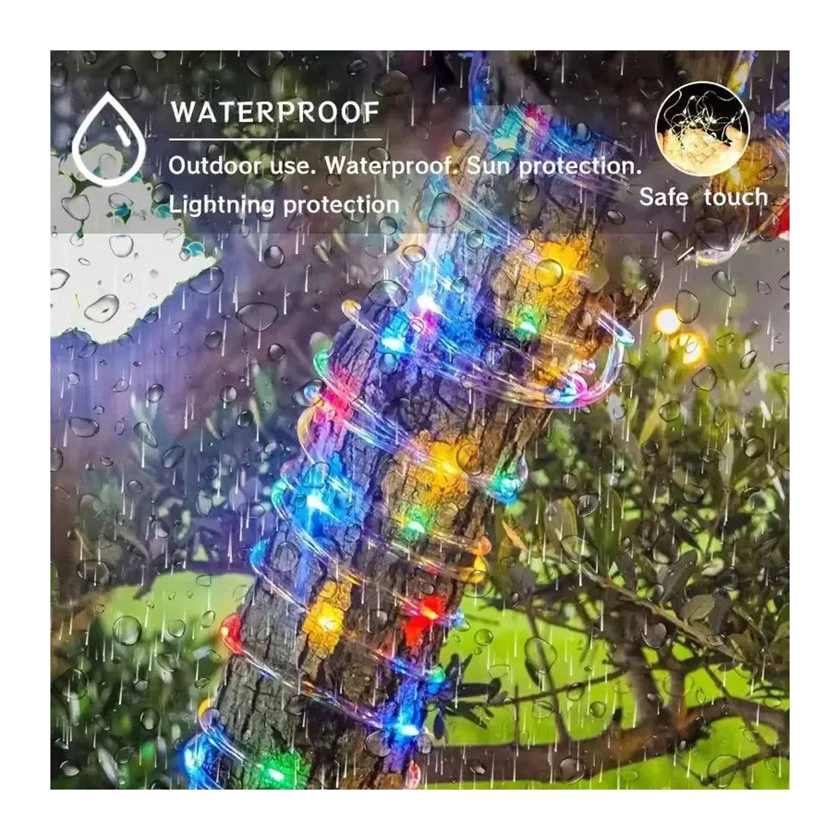 DBF Solar-LED-Lichterkette wasserdicht mit 8 Modi für die Außenbereich-Dekoration in Garten und Hof - Bild 2
