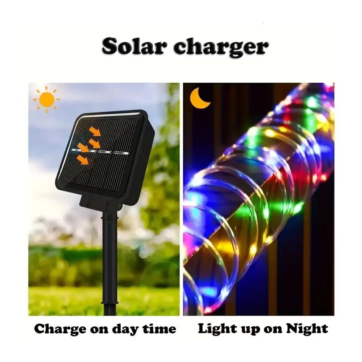 DBF Solar-LED-Lichterkette wasserdicht mit 8 Modi für die Außenbereich-Dekoration in Garten und Hof - Bild 3