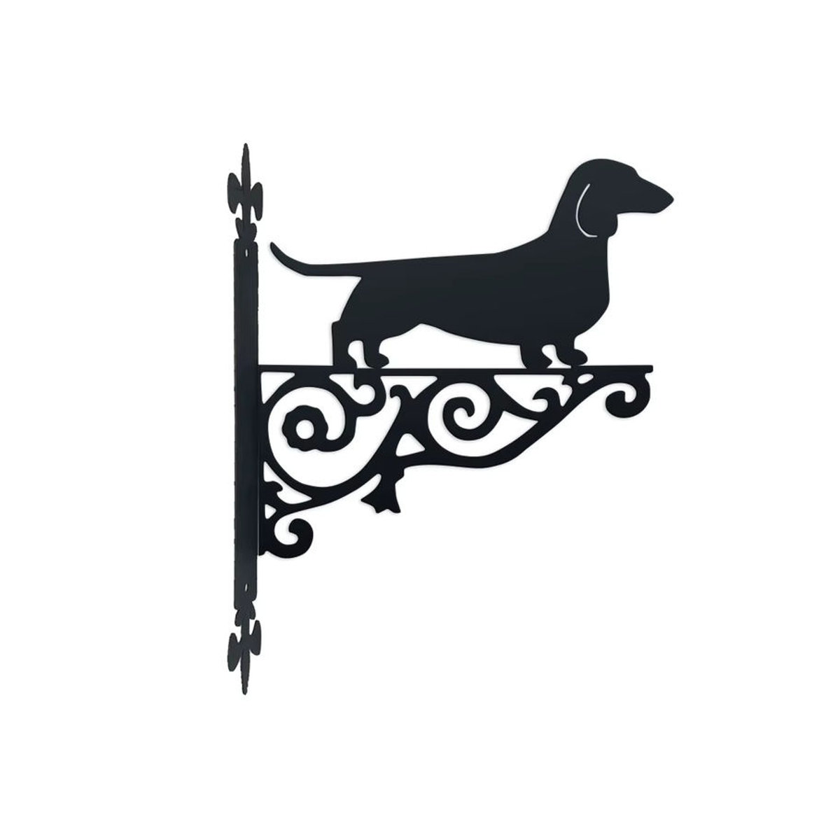 DDPNKL Dackel-Silhouette Wandhalterung aus Metall in Schwarz für Pflanzen und Dekoration, Höhe: 25 cm - Bild 7