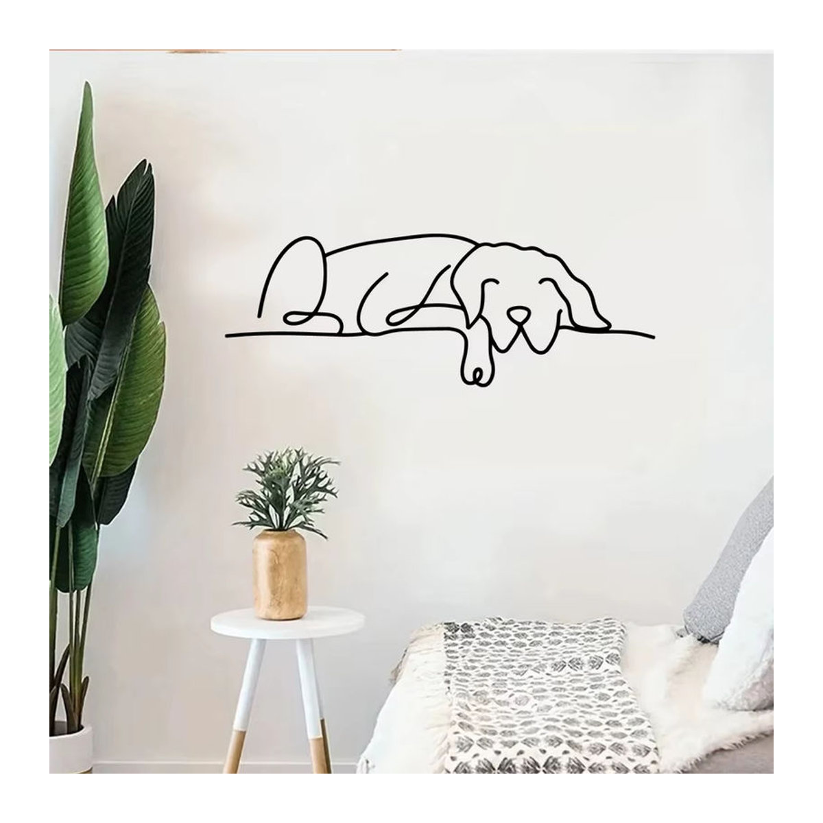 Ddpnkl Metall Wanddekoration Hund in Schwarz minimalistisches Wandkunst-Design für dein Wohnzimmer - Bild 2