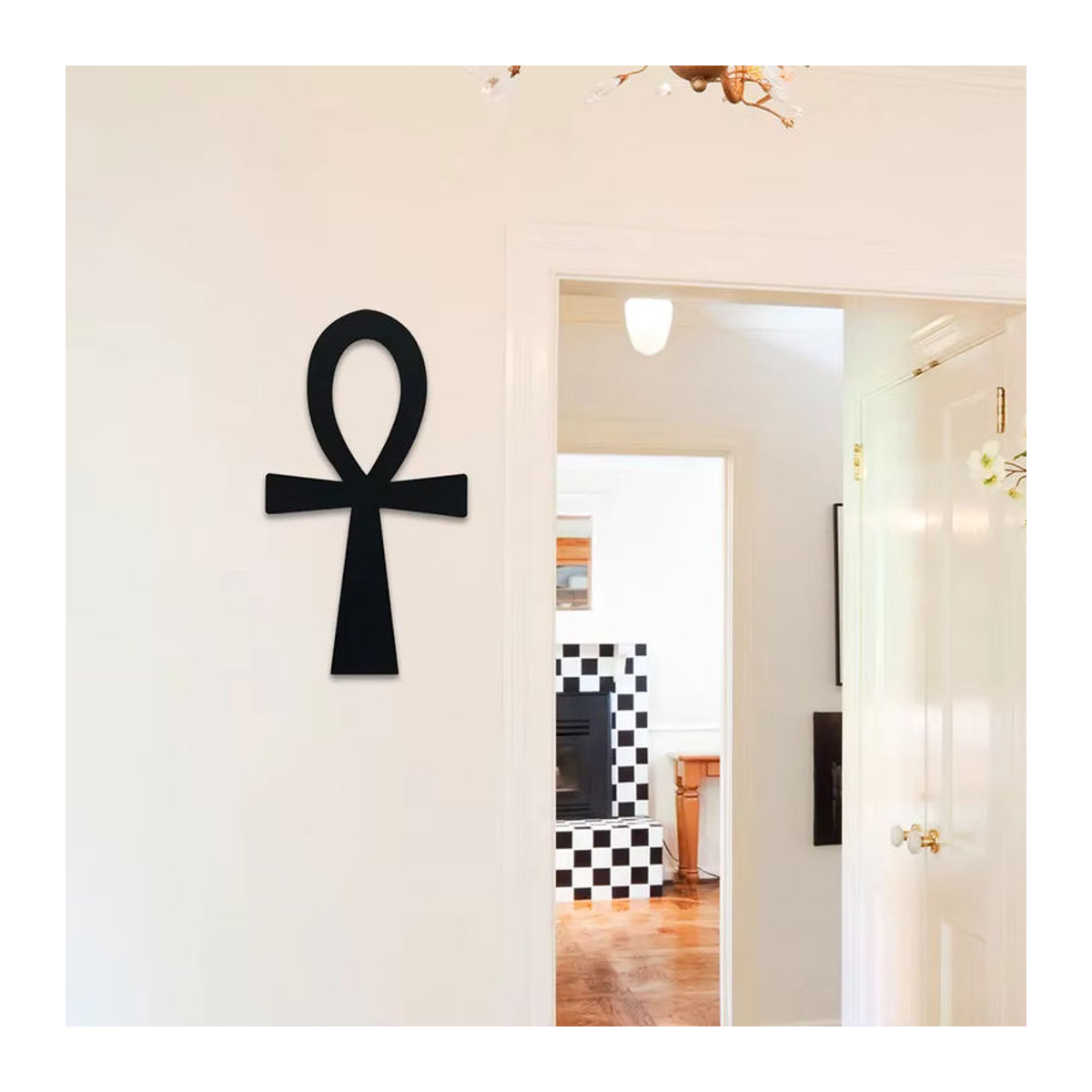 DDPNKL Wanddekoration aus Metall im ägyptischen Stil, rustikale Metallkunst in Schwarz für dein Zuhause - Bild 4