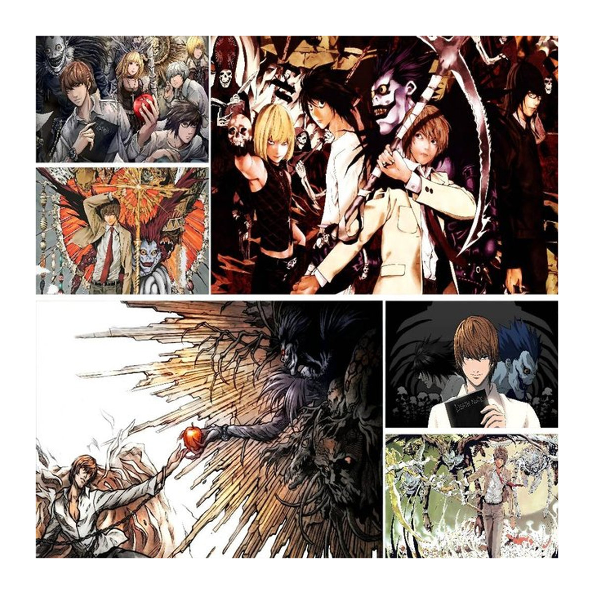 Death Note Anime Fotohintergrund in Querformat, mehrfarbig, B/H: 120 x 70 cm - Bild 1