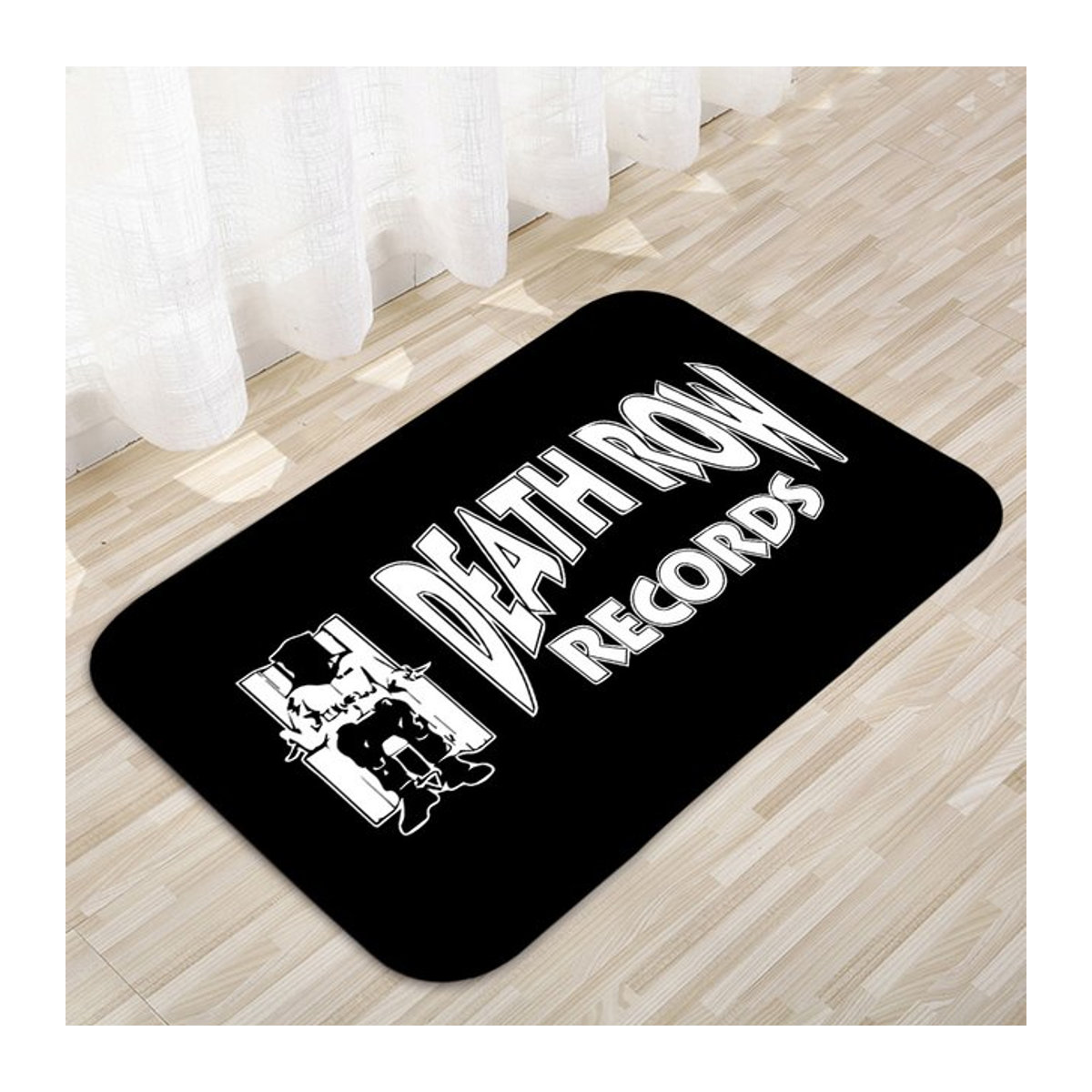 Death Row Records Bodenmatte Schwarz Modernes Design Rutschfest - Bild 1