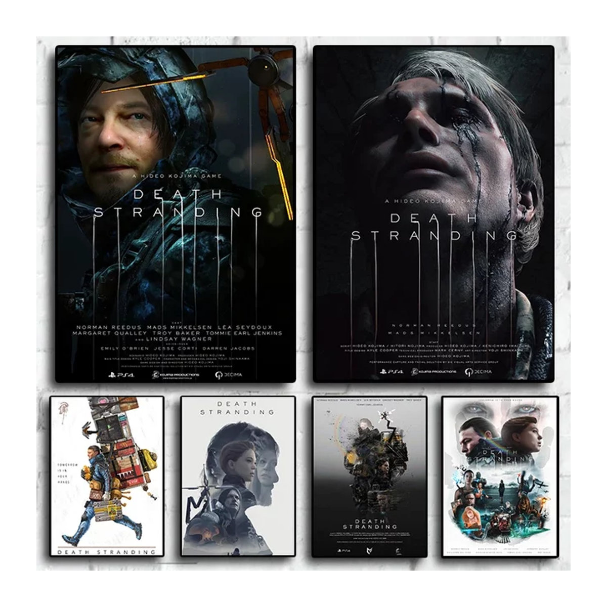 Death Stranding Videospiele Charaktere Leinwand Wandbild Porträt Mehrfarbig Hochformat - Bild 1