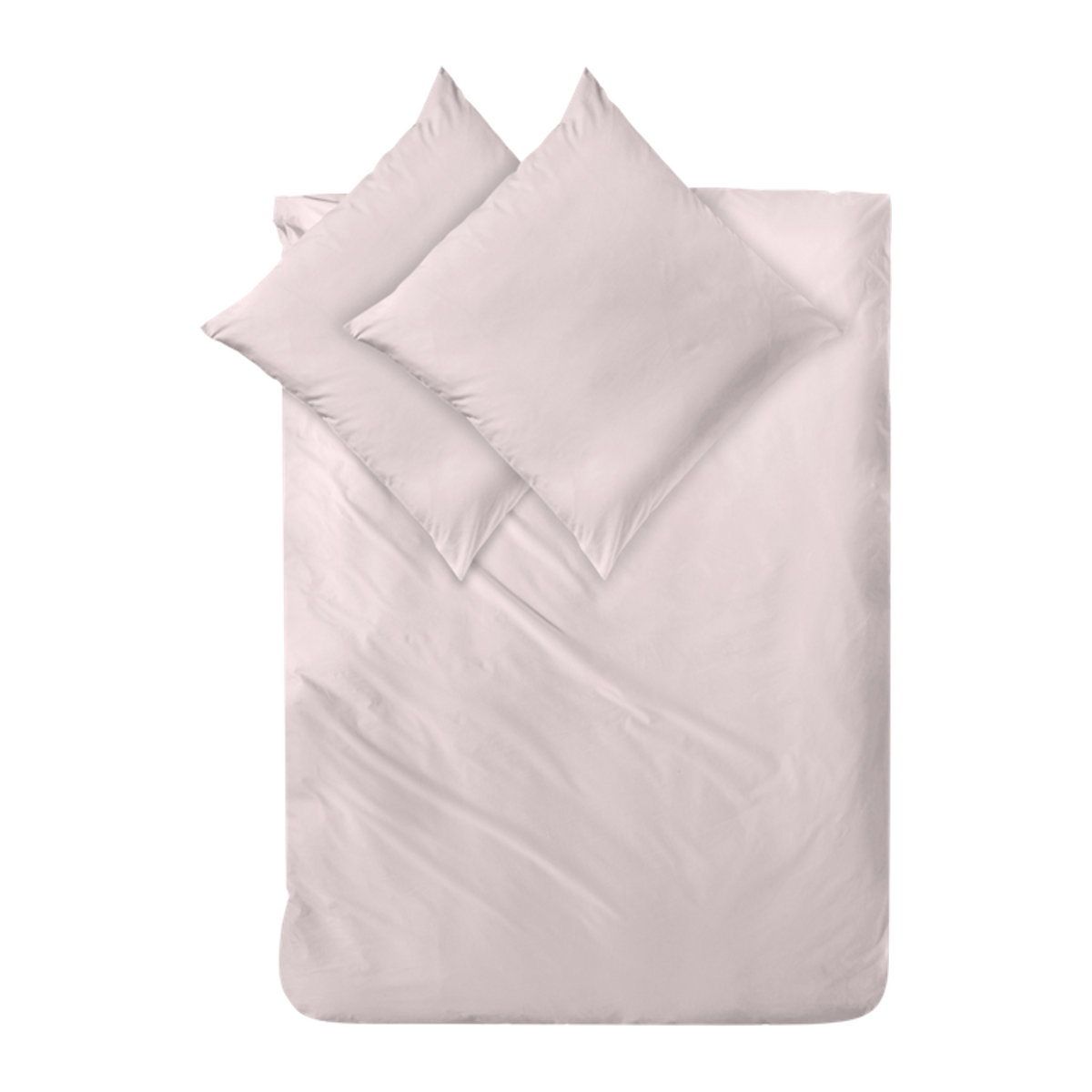 Decoper Mako-Satin Bettwäsche-Set aus 100% Baumwolle in Rosa, B/L: 200 x 200 cm, B/L: 80 x 80 cm - Bild 1