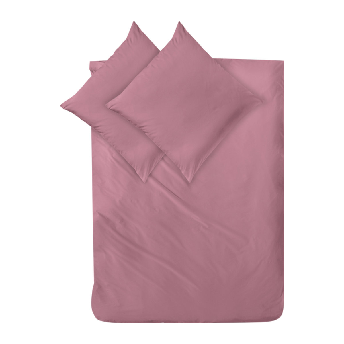Decoper Mako-Satin Bettwäsche-Set aus 100% Baumwolle in Rot mit Reißverschluss, Breite: 200 cm, Länge: 200 cm und Kissenmaße: 80 x 80 cm - Bild 1