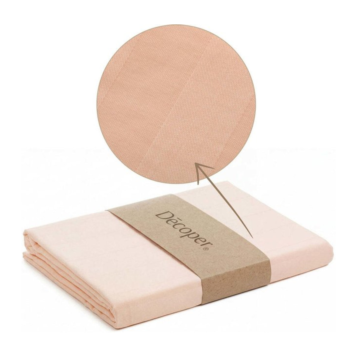 Decoper Streifsatin Bettwäsche Set Leominster Damast in Rosa, B/L: 135 x 200 cm, B/L: 80 x 80 cm - Bild 1