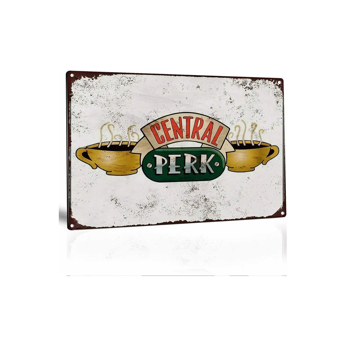 DecorYa Vintage Metallschild Friends Central Perk Wanddeko im Querformat, mehrfarbig, B: 30 cm, H: 20 cm - Bild 2