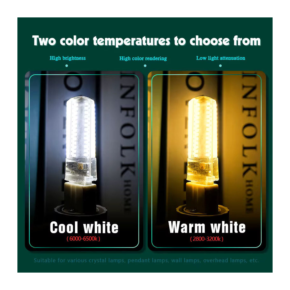 DEEMOPA G9 LED-Glühbirne als Halogenersatz für Kronleuchter und Scheinwerfer in Warmweiß oder Kaltweiß - Bild 4
